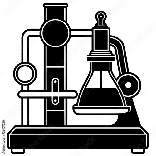 Laboratory testing machine art vector illustrator