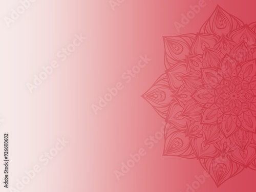 Obraz na płótnie Round mandala peace design of art on pink background . w salonie