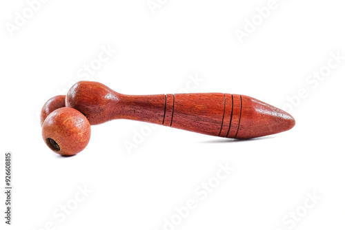 Obraz na płótnie Massage wooden tools close up on white background. w salonie