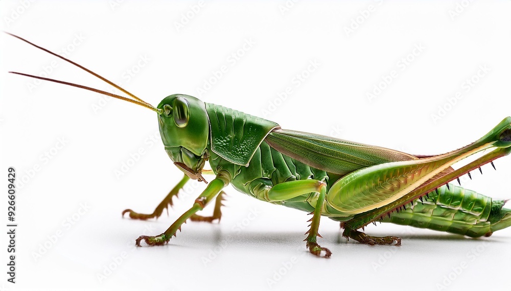 Background insect macro isolated green grasshopper white Background insect macro isolated green grasshopper white