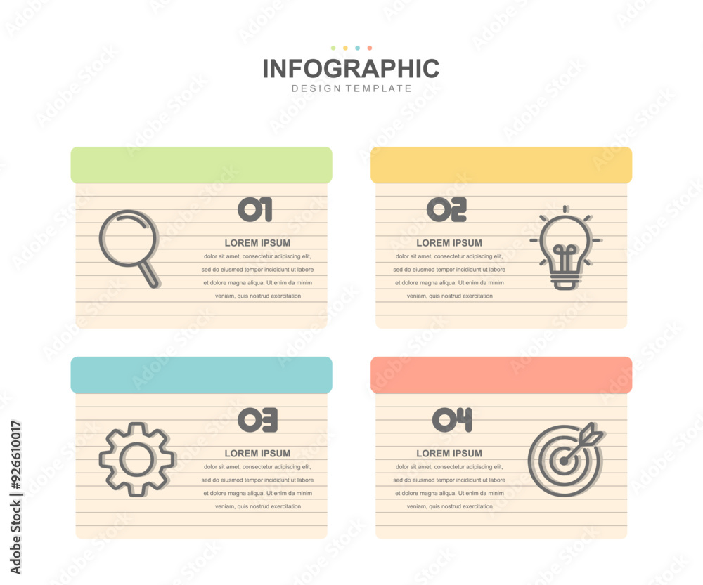 Timeline infographic elements template, business square concept with 4 steps and icon, web design, Creative, vector, illustration. Timeline infographic elements template, business square concept with 4 steps and icon, web design, Creative, vector, illustration.