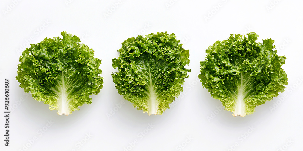 pieces of lettuce side view white background pieces of lettuce side view white background