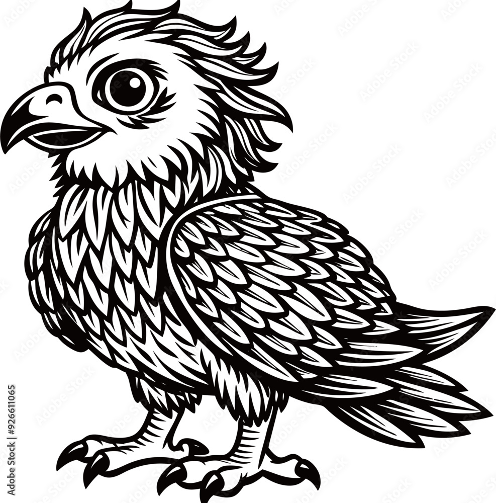 Fototapeta premium illustration baby eagle vector