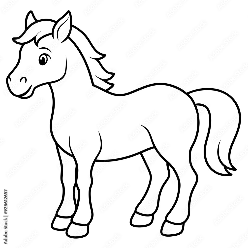 Cute, horse art vector illustration Cute, horse art vector illustration