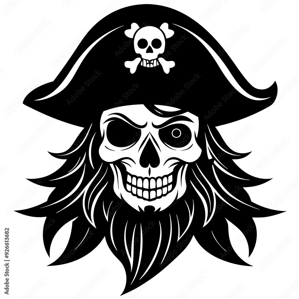 Fototapeta premium pirate skull and crossbones