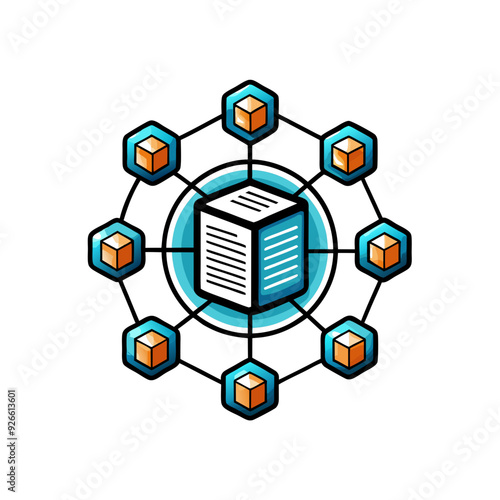 Flat vector illustration of a digital ledger showing TR (12).