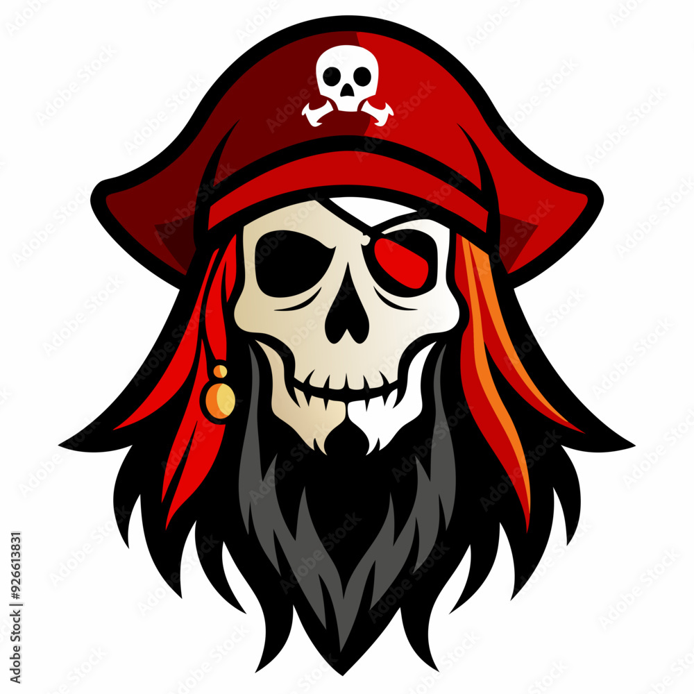 Fototapeta premium pirate skull and crossbones