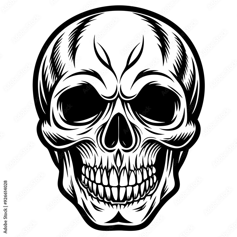 Fototapeta premium human skull vector illustration