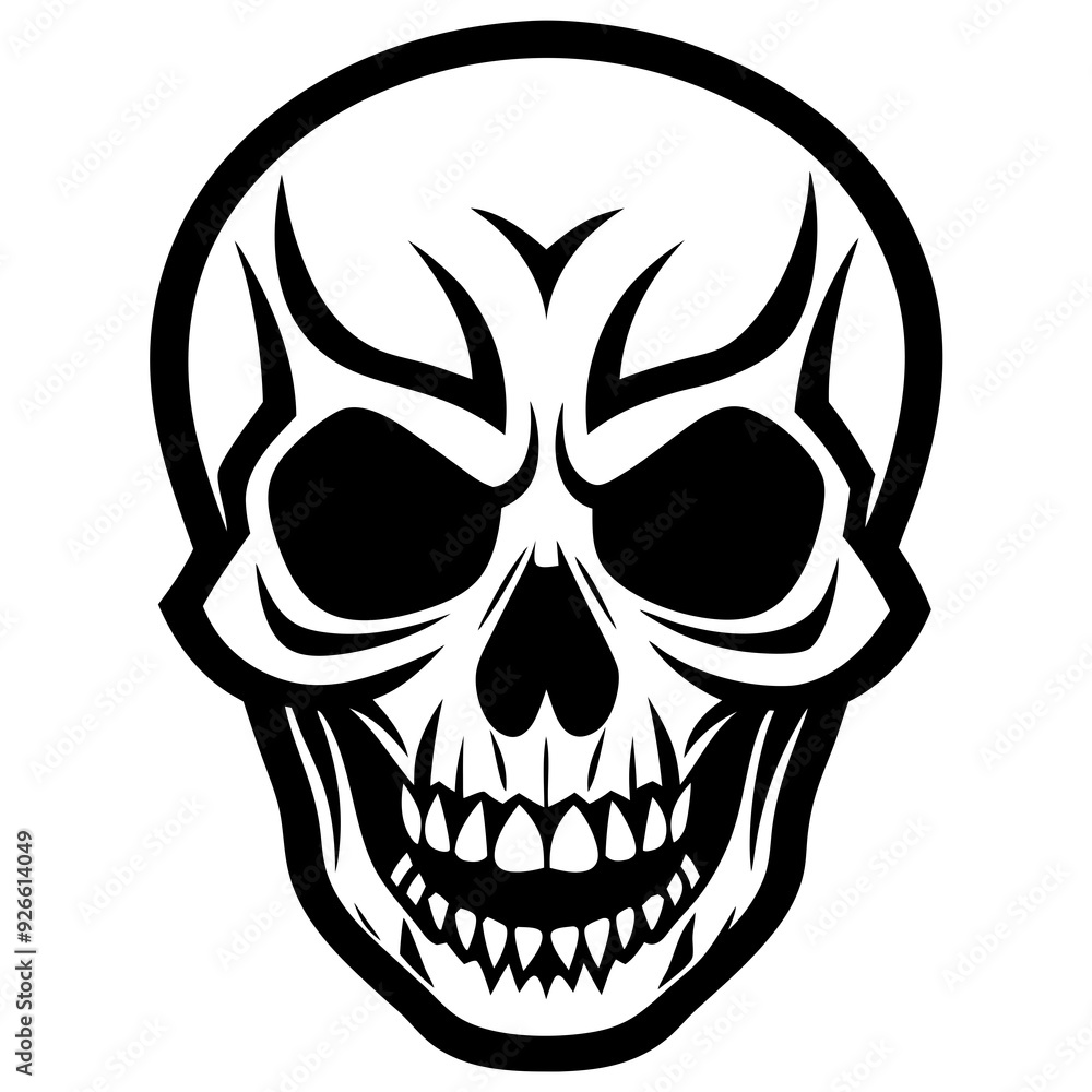 Obraz premium human skull vector illustration