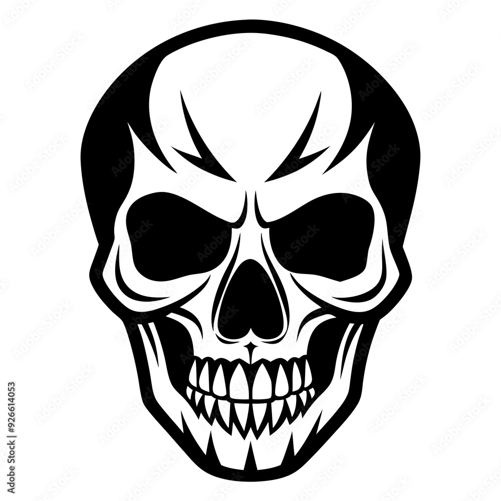 Fototapeta premium human skull vector illustration