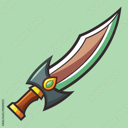 Sharp Metal Blade Vector Design Illustration