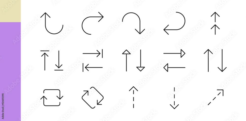 Arrows line icons set 3. Download and interface sign. Orientation, indicator vector sign and symbol. Isolated on a white background. Pixel perfect. Editable stroke. 64x64. Arrows line icons set 3. Download and interface sign. Orientation, indicator vector sign and symbol. Isolated on a white background. Pixel perfect. Editable stroke. 64x64.