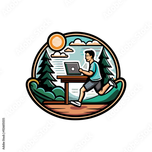 Illustration depicting a freelancer's day, highlighting the challenges and rewards.