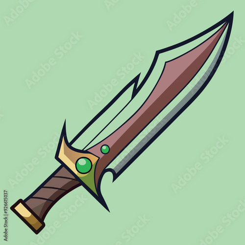 Sharp Metal Blade Vector Design Illustration
