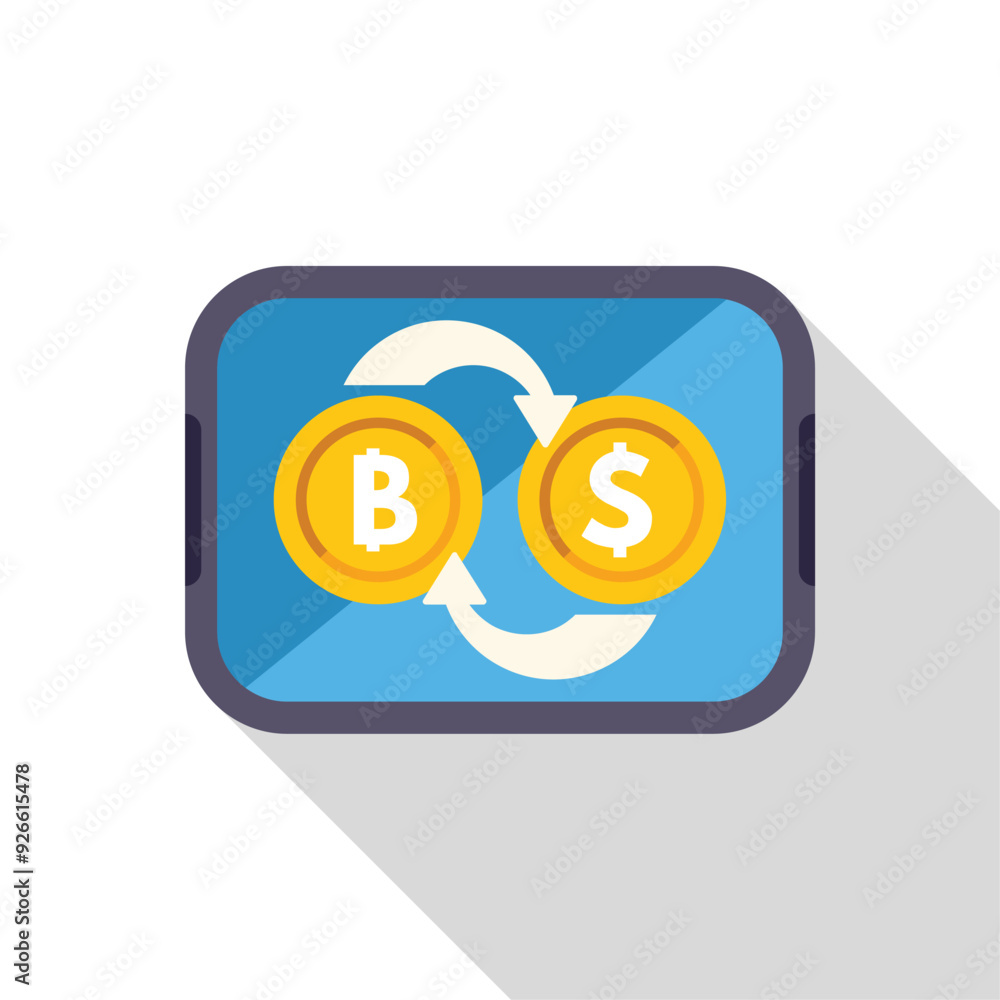 Cryptocurrency trading app converting bitcoin to us dollar on a smartphone Cryptocurrency trading app converting bitcoin to us dollar on a smartphone