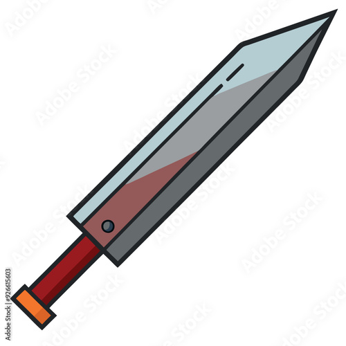 Sharp Metal Blade Vector Design Illustration