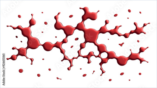 Abstract Morph Effect Blood Splattered Like