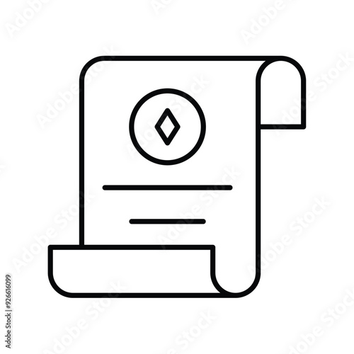 smart contracts line icon with white background vector stock illustration