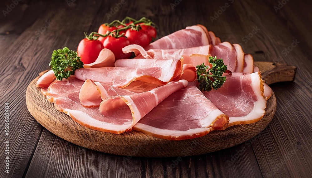 Food ham smoked sliced italian snack meat fresh bacon meal delicious Food ham smoked sliced italian snack meat fresh bacon meal delicious