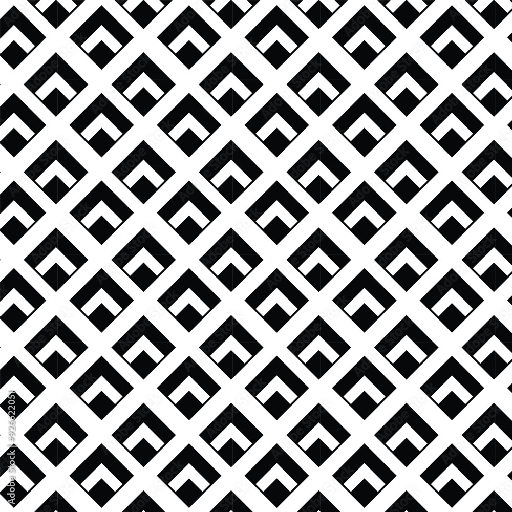 Geometrical black and white square seamless pattern. Geometrical black and white square seamless pattern.