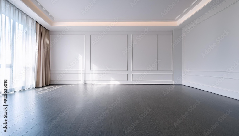 light background indoor blank modern floor mockup room wall interior minimal architecture. Generative AI. light background indoor blank modern floor mockup room wall interior minimal architecture. Generative AI.