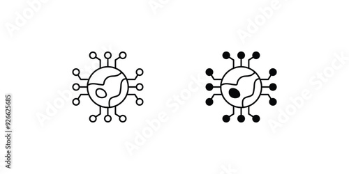 digital set icon with white background vector stock illustration