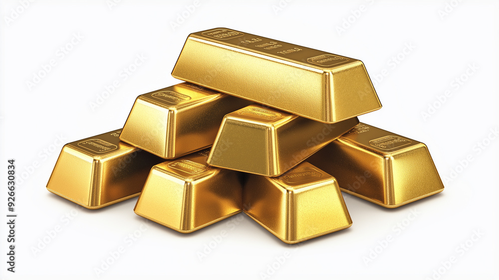 Stack of Shiny Gold Bars Stack of Shiny Gold Bars