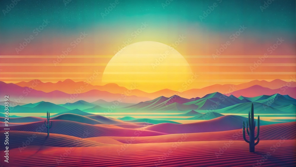 retro desert background