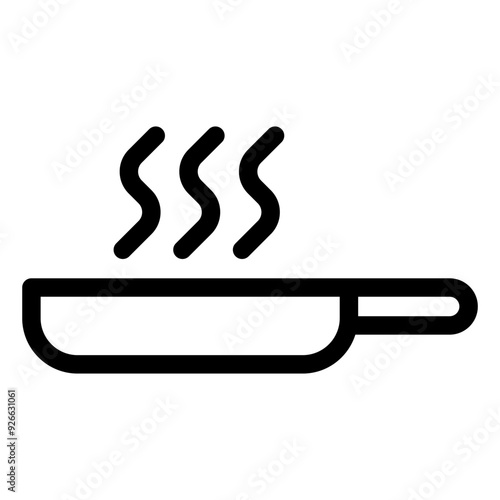 Pan icon in thin line style vector illustration graphic design