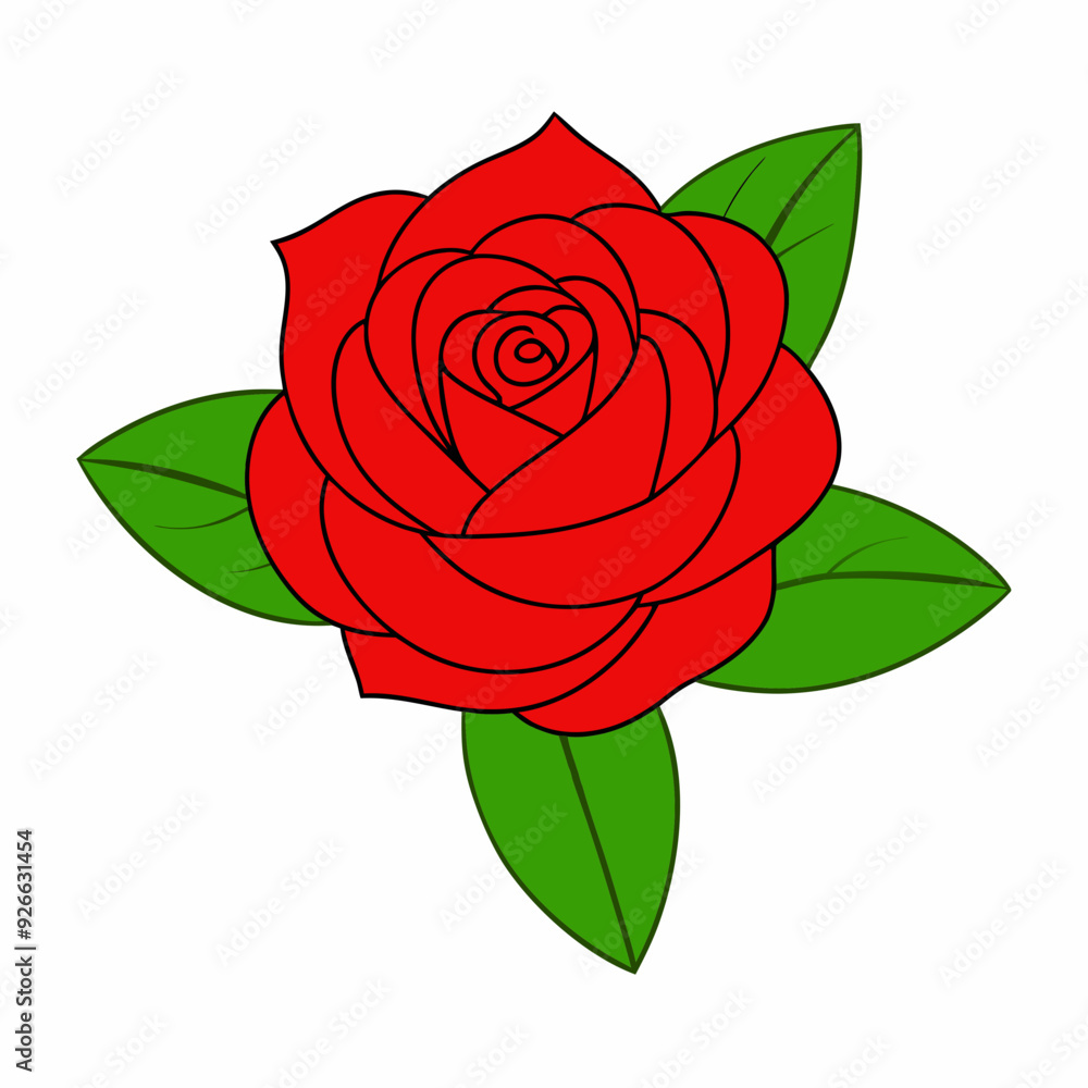 A rose art vector illustration A rose art vector illustration