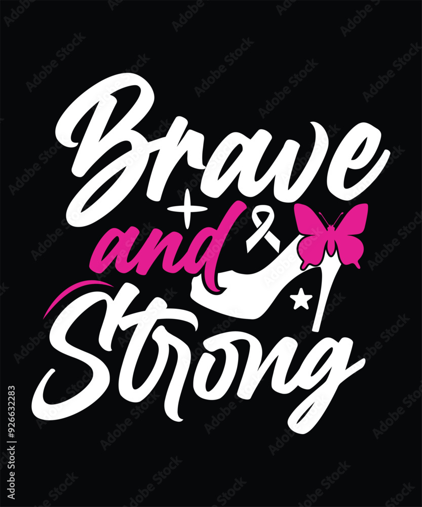 Obraz premium BRAVE AND STRONG VECTOR TSHIRT DESIGN