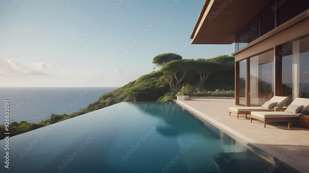 Fototapeta premium Pool at sunset