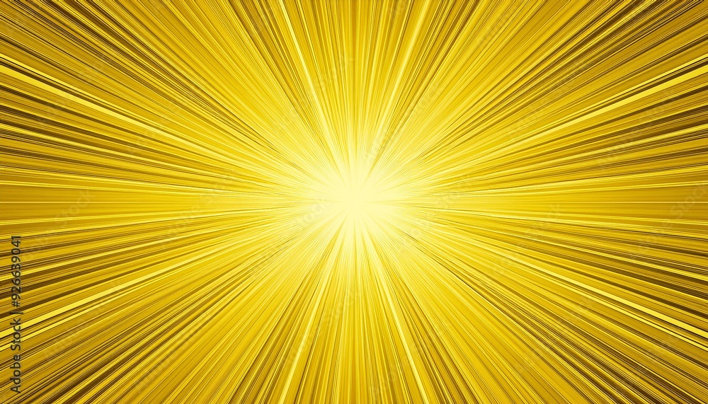 Obraz premium Yellow abstract comic ray light background radial burst banner sun illustration explosion