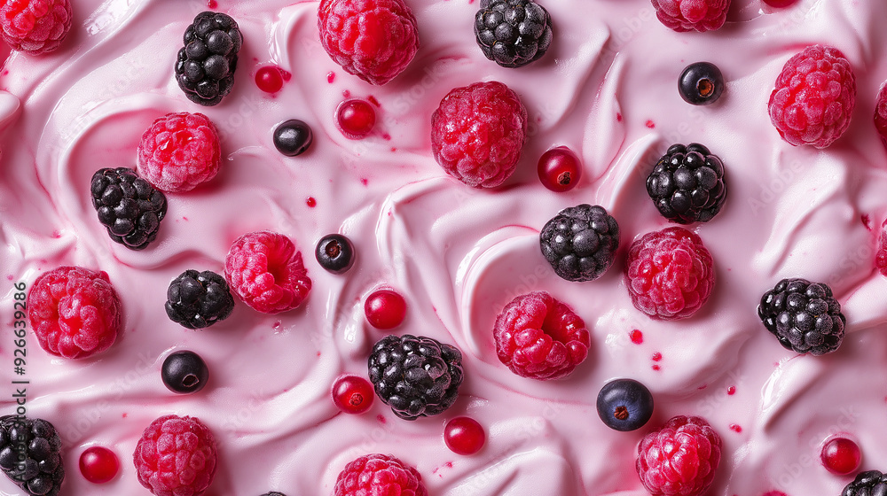 yogurt texture with berries yogurt texture with berries