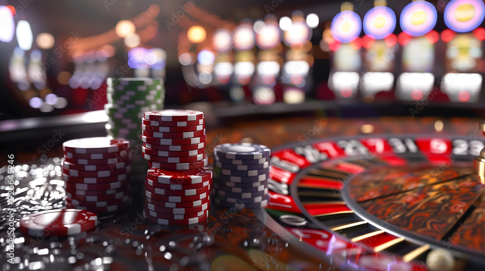 A 3d design of an advertising banner for online casino A 3d design of an advertising banner for online casino