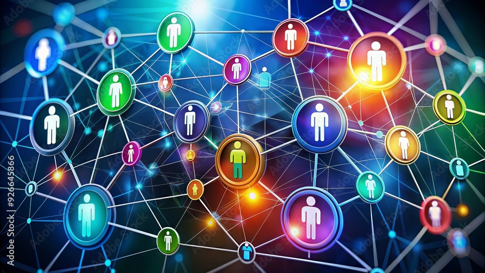 A stylized, interconnected web of diverse icons forms a united whole, symbolizing togetherness, unity, and harmony within a strong and supportive community network. A stylized, interconnected web of diverse icons forms a united whole, symbolizing togetherness, unity, and harmony within a strong and supportive community network.