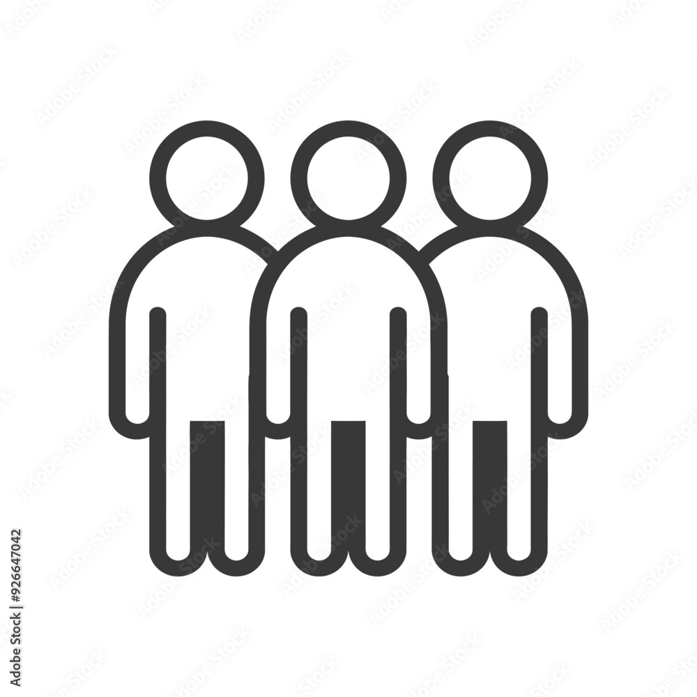 Three Simple Stick Figure People Standing Side by Side Three Simple Stick Figure People Standing Side by Side