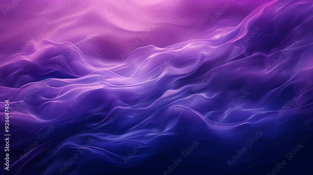 Obraz premium Ethereal Abstract Waves in Purple and Pink Hues with Copy Space