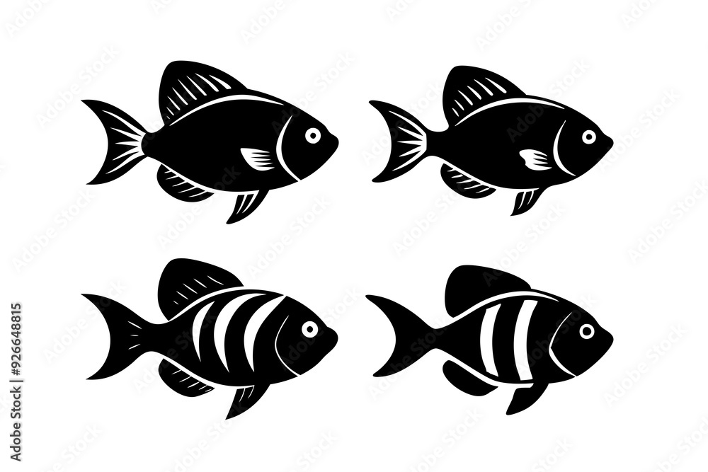 Fototapeta premium set of fishes