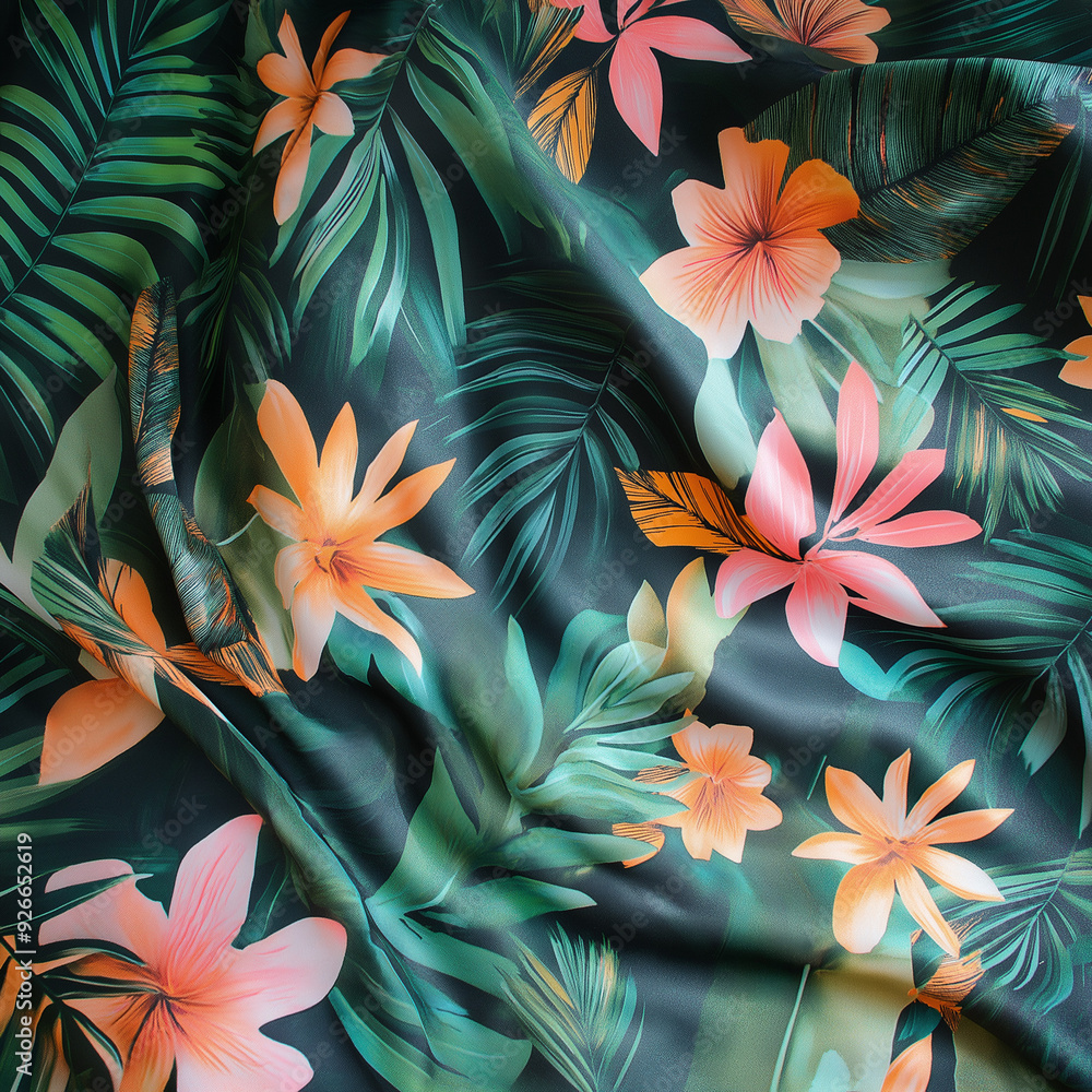 Fabric with floral pattern - Stoff mit Blumenmuster Fabric with floral pattern - Stoff mit Blumenmuster