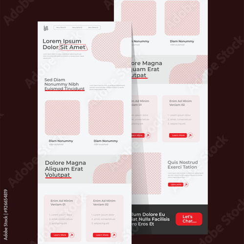 one-page email newsletter marketing template for multipurpose business l Flat modern responsive design