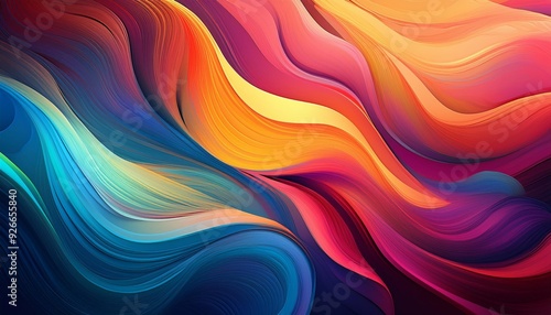 Abstract Background with Vibrant Colors and Smooth Lines