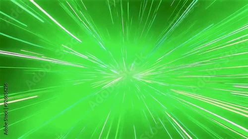 abstract background rays on green screen 