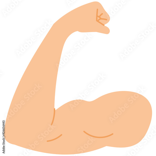 strong arm muscle illustration 