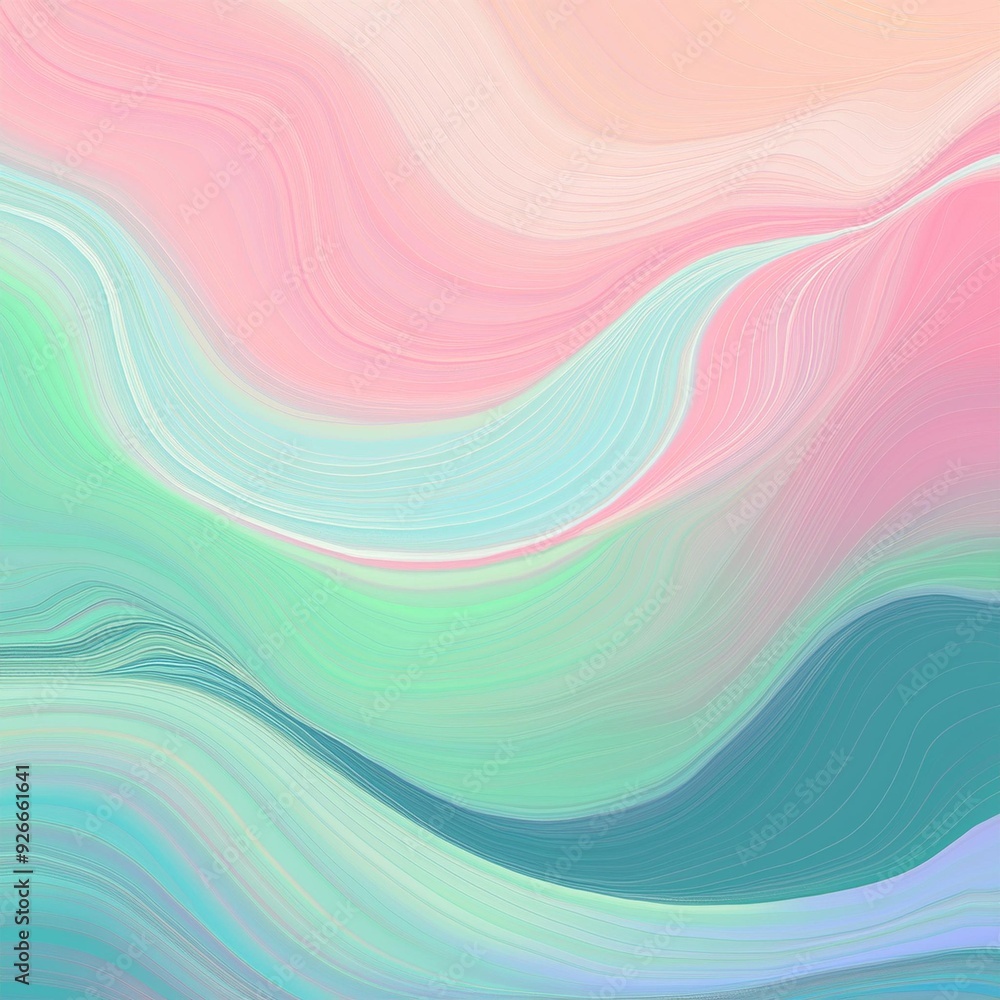 Pastel Waves Abstract Background in Pink, Green and Blue Shades for Beauty, Fashion, Art and Travel Designs Pastel Waves Abstract Background in Pink, Green and Blue Shades for Beauty, Fashion, Art and Travel Designs