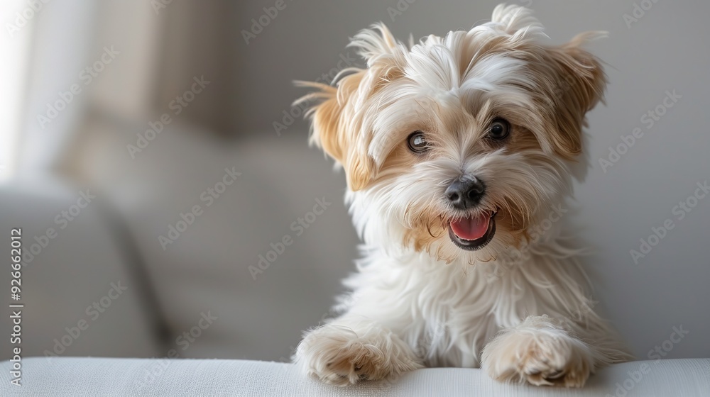 studio portrait of small cute black white and brown mixed breed rescue dog sitting and looking forward wearing a bowtie against a white background studio portrait of small cute black white and brown mixed breed rescue dog sitting and looking forward wearing a bowtie against a white background