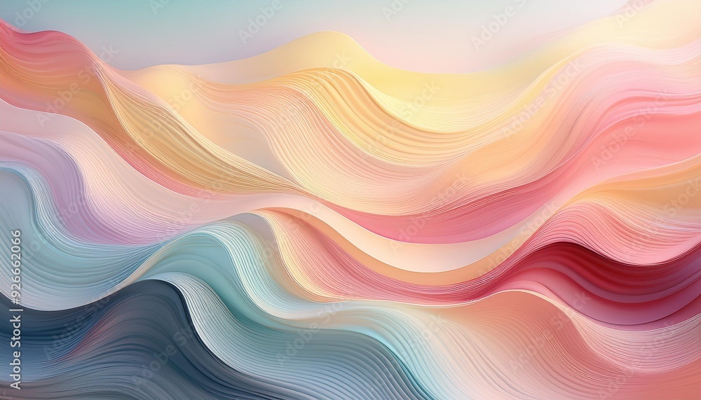 Obraz premium Pastel waves abstract background for travel, business, fashion, beauty, art and more