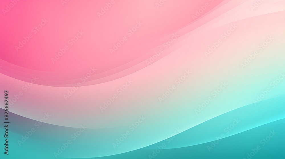 Fototapeta premium soft gradient background light pink to teal
