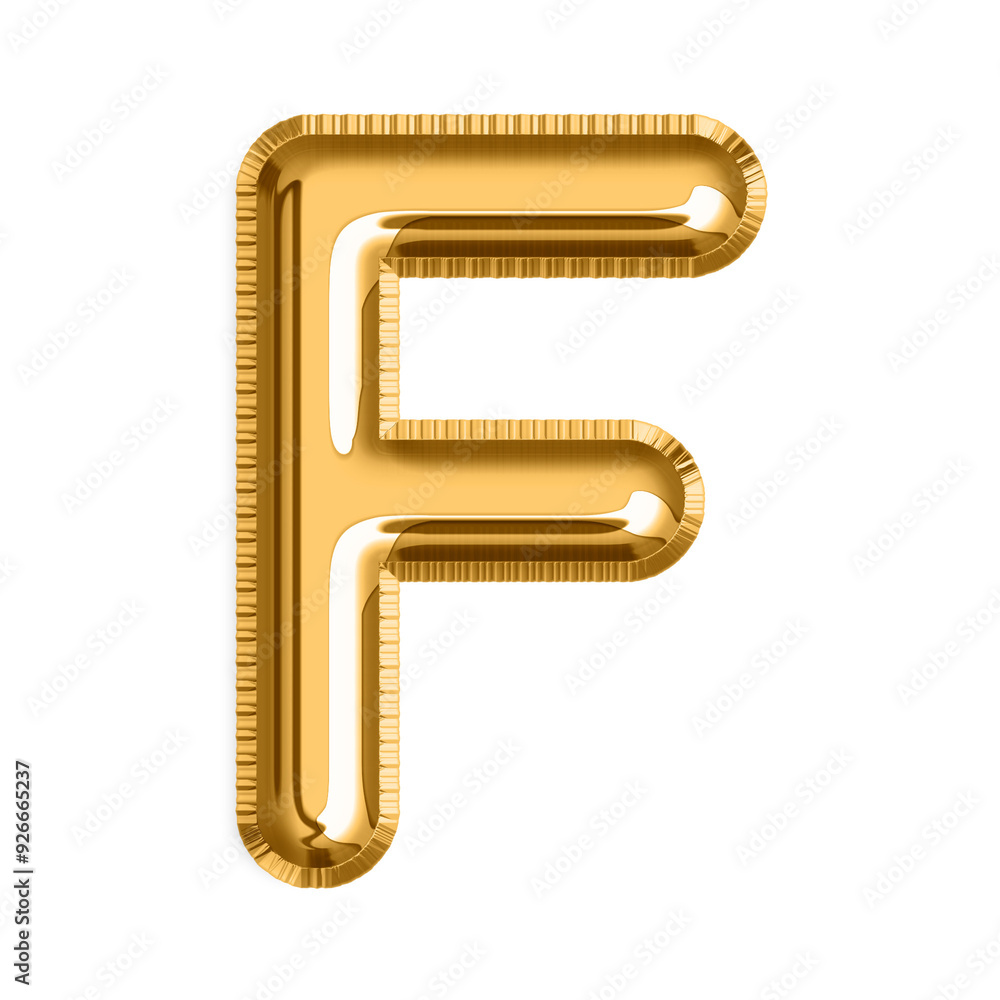 English Letter F in gold foil balloon isolated on transparent background PNG, 3d golden alphabet English Letter F in gold foil balloon isolated on transparent background PNG, 3d golden alphabet