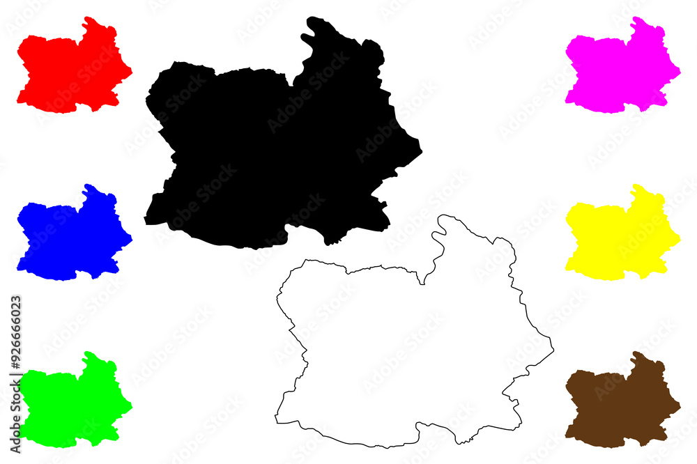 Naklejka premium Chai Nat Province (Kingdom of Thailand, Siam, Provinces of Thailand) map vector illustration, scribble sketch Chai Nat map 